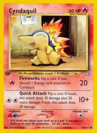Cyndaquil (57) - 57/111 [Neo Genesis] 1st Edition