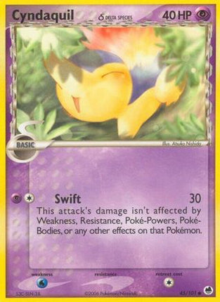 Cyndaquil (Delta Species) - 45/106 [Dragon Frontiers] Reverse Holofoil