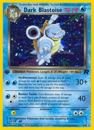 Dark Blastoise (3) - 3/82 [Team Rocket] 1st Edition Holofoil