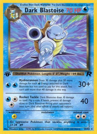 Dark Blastoise (20) - 20/82 [Team Rocket] 1st Edition
