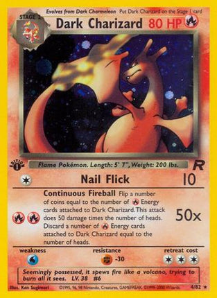 Dark Charizard (4) - 4/82 [Team Rocket] 1st Edition Holofoil