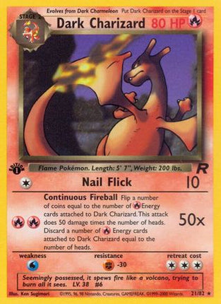 Dark Charizard (21) - 21/82 [Team Rocket] 1st Edition