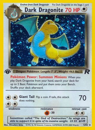 Dark Dragonite (5) - 5/82 [Team Rocket] 1st Edition Holofoil