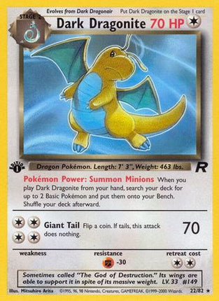 Dark Dragonite (22) - 22/82 [Team Rocket] 1st Edition