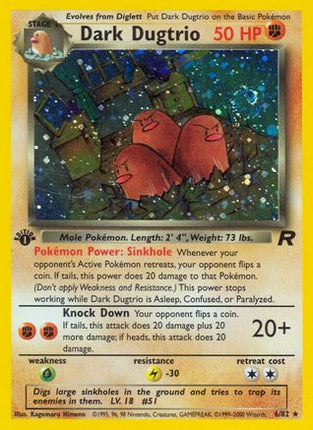 Dark Dugtrio (6) - 6/82 [Team Rocket] Unlimited Holofoil