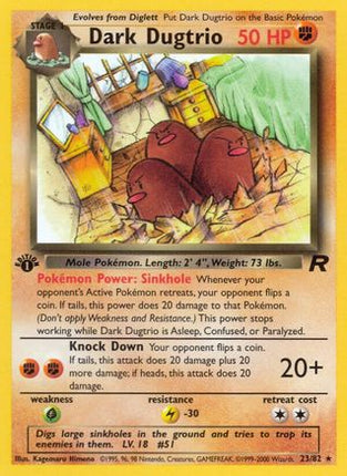 Dark Dugtrio (23) - 23/82 [Team Rocket] 1st Edition