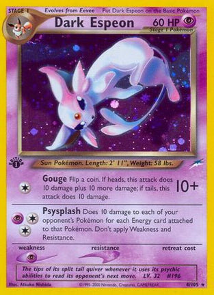 Dark Espeon - 4/105 [Neo Destiny] 1st Edition Holofoil