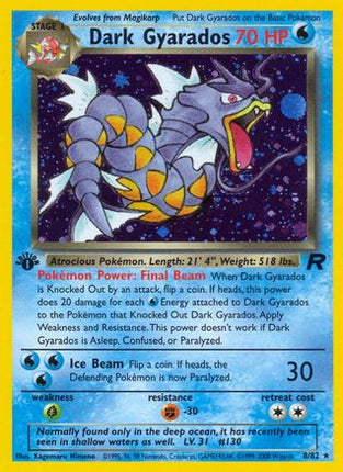 Dark Gyarados (8) - 8/82 [Team Rocket] 1st Edition Holofoil