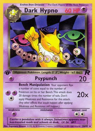 Dark Hypno (26) - 26/82 [Team Rocket] 1st Edition