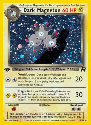 Dark Magneton (11) - 11/82 [Team Rocket] 1st Edition Holofoil