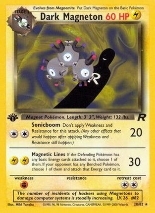 Dark Magneton (28) - 28/82 [Team Rocket] 1st Edition