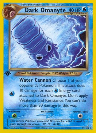 Dark Omanyte - 37/105 [Neo Destiny] Unlimited