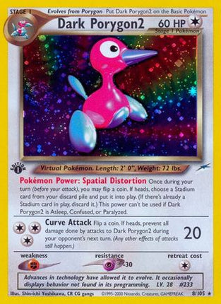 Dark Porygon2 - 8/105 [Neo Destiny] 1st Edition Holofoil
