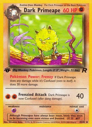 Dark Primeape - 43/82 [Team Rocket] Unlimited