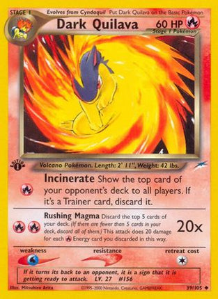 Dark Quilava - 39/105 [Neo Destiny] 1st Edition