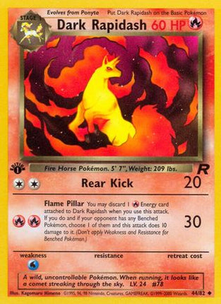 Dark Rapidash - 44/82 [Team Rocket] 1st Edition
