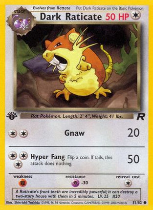 Dark Raticate - 51/82 [Team Rocket] Unlimited
