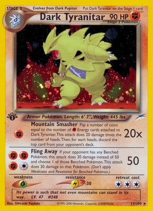 Dark Tyranitar - 11/105 [Neo Destiny] 1st Edition Holofoil