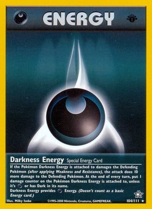 Darkness Energy - 104/111 [Neo Genesis] 1st Edition