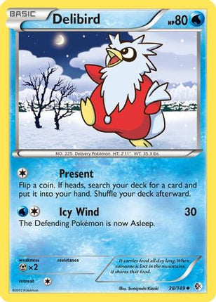 Delibird - 38/115 [Boundaries Crossed] Reverse Holofoil