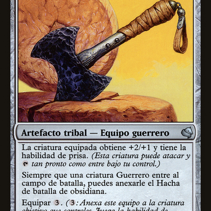 Obsidian Battle-Axe - Hacha de batalla de obsidiana  [Salvat 2011]