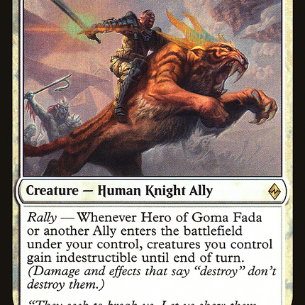 Hero of Goma Fada [Battle for Zendikar Promos] Foil