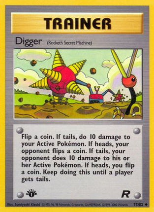 Digger (Rocket's Secret Machine) - 75/82 [Team Rocket] 1st Edition