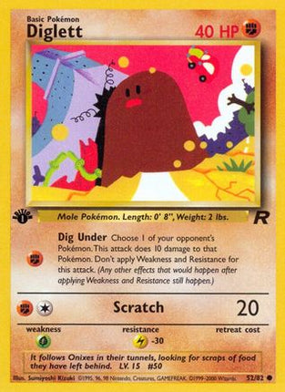 Diglett - 52/82 [Team Rocket] 1st Edition
