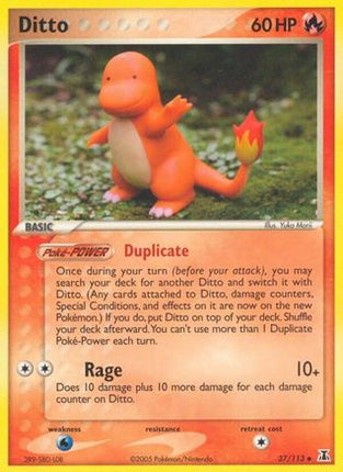 Ditto - 037/113 (Charmander) [Delta Species] Reverse Holofoil