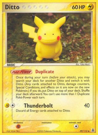 Ditto - 039/113 (Pikachu) [Delta Species] Reverse Holofoil