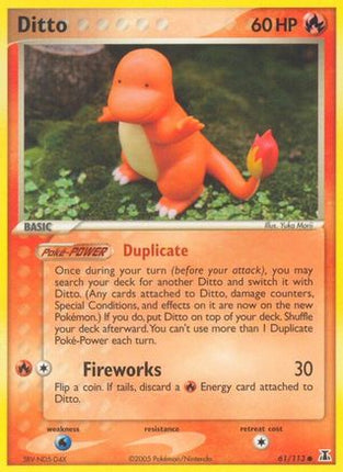 Ditto - 61/113 (Charmander) [Delta Species] Reverse Holofoil