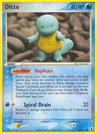 Ditto - 64/113 (Squirtle) [Delta Species] Reverse Holofoil