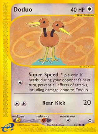 Doduo - 73/147 [Aquapolis] Reverse Holofoil