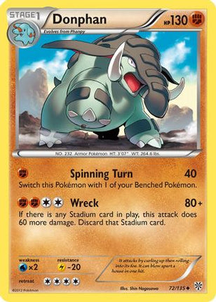 Donphan - 72/108 [Plasma Storm] Reverse Holofoil
