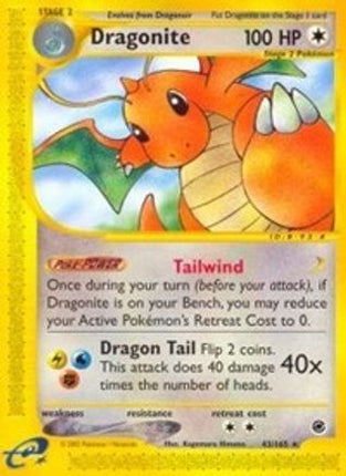 Dragonite (43) - 43/165 [Expedition] Reverse Holofoil
