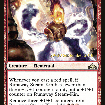 Runaway Steam-Kin [Guilds of Ravnica Promos] Prerelease Foil