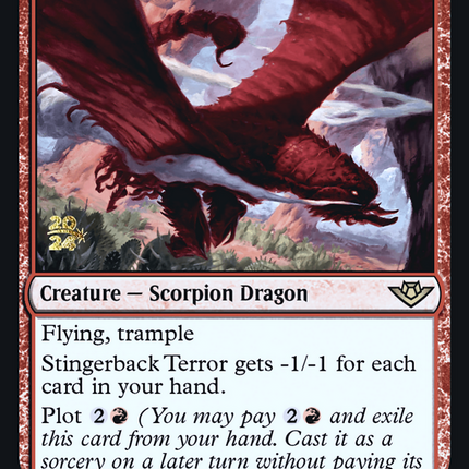 Stingerback Terror [Outlaws of Thunder Junction Promos] Prerelease Foil
