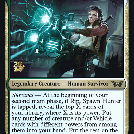Rip, Spawn Hunter [Duskmourn: House of Horror Promos] Prerelease Foil
