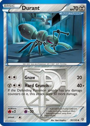 Durant (Team Plasma) (91) - 91/108 [Plasma Storm] Reverse Holofoil