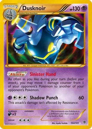 Dusknoir (104 Secret Rare) - 104/106 [Plasma Blast] Holofoil