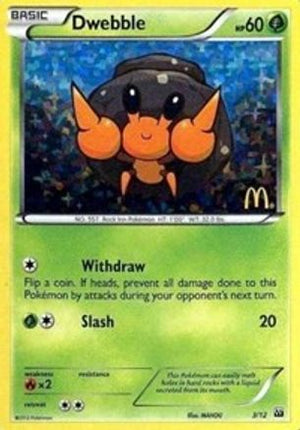 Dwebble 3/12 - McDonalds Promos 2012 Holofoil