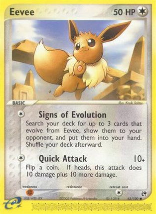 Eevee - 63/109 [Sandstorm] Reverse Holofoil