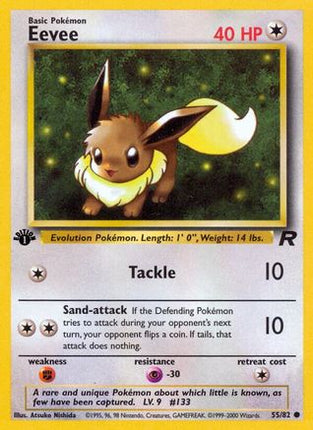 Eevee - 55/82 [Team Rocket] 1st Edition