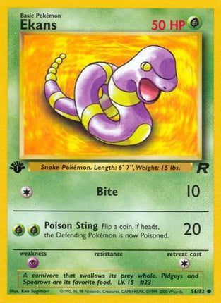 Ekans - 56/82 [Team Rocket] 1st Edition