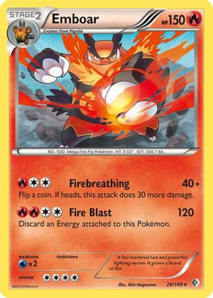 Emboar - 26/115 [Boundaries Crossed] Holofoil