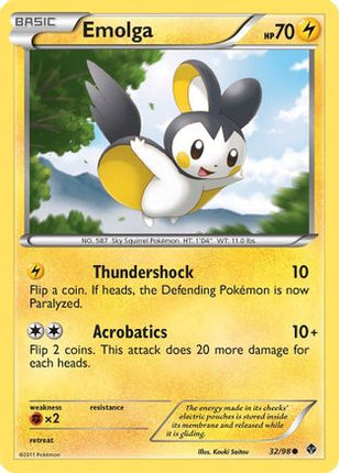 Emolga - 32/98 [Emerging Powers] Reverse Holofoil