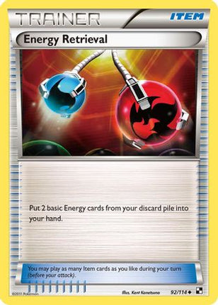 Energy Retrieval - 92/114 [Black and White] Reverse Holofoil