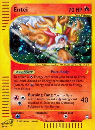 Entei (H8) - H8/147 [Aquapolis] Holofoil