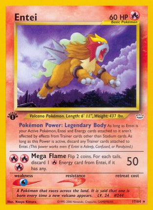 Entei (17) - 17/64 [Neo Revelation] 1st Edition