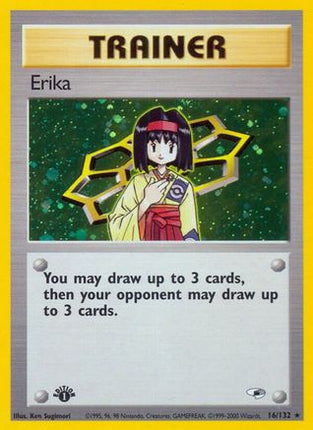 Erika (16) - 16/132 [Gym Heroes] 1st Edition Holofoil
